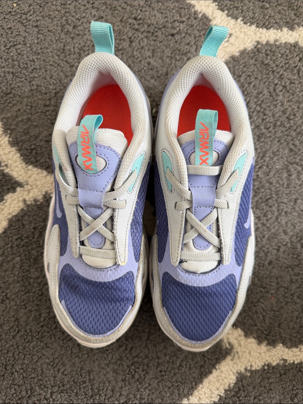Nike Air Max Kids' Lavender and Aqua Sneakers